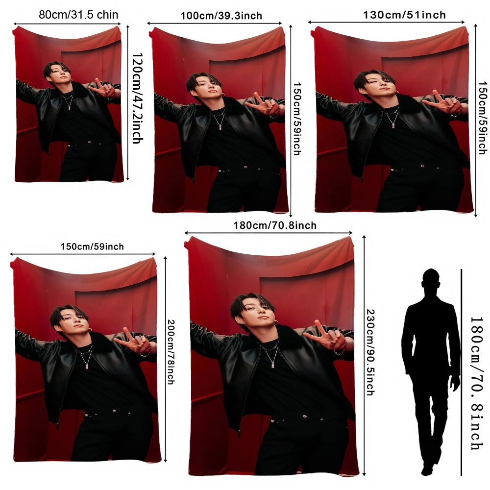 Edgy Fashion Style Black Theme Blanket Suitable For All Seasons For Outdoor Travel Home Decor Valentine'S Day Gift