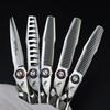 6,0 polegadas Olho de Diabo Multidentado, Corte de Cabelo, Corte de Cabelo, Dentes de Corte Galhos, Dentes Sem Marcas, Dentes em V, Dentes Espinha de Peixe