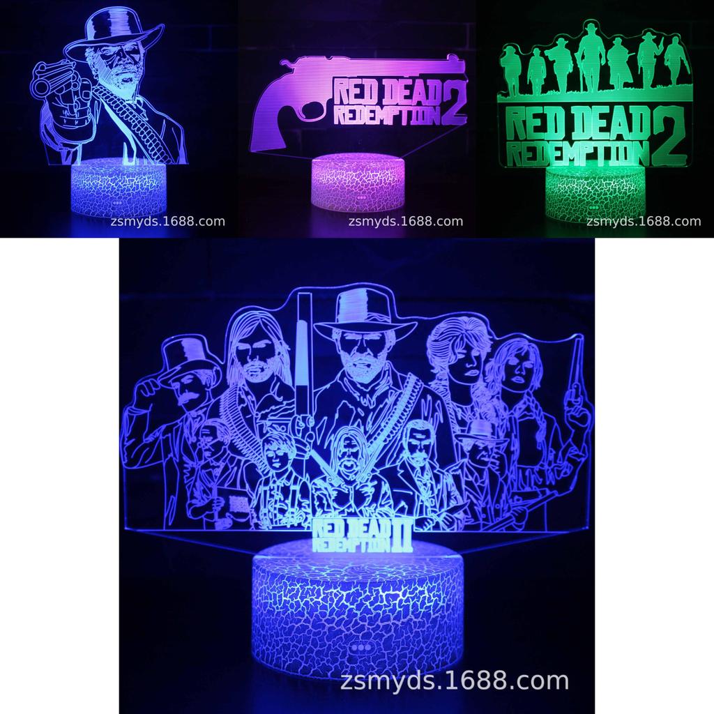 Creative 3d Colorful Touch Led Night Light For Wild West Game Series Perfect Gift