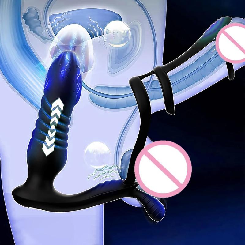 Prostata-Massagegerät Plug-In Dildo – Analer Vibrations-Butt Plug für schwule Männer & Paare, Starke Analstimulation