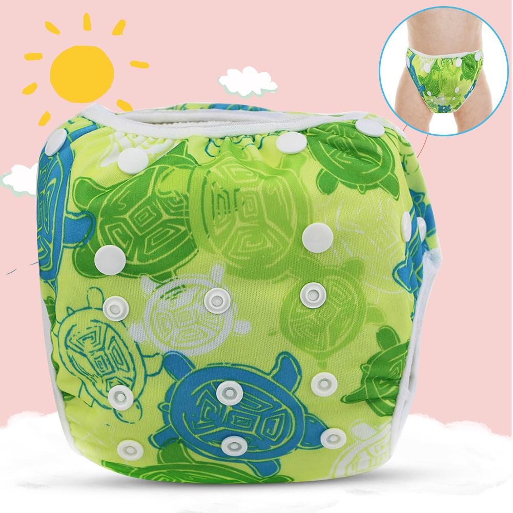 Free Size Baby Adjustable Reusable Waterproof Breathable Summer Pool Training PantsTortoise