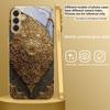 Golden Classical Emblem For Samsung A 01 52S A04 A05S A10 A12 A13 22 23 24 36 42 M02 Note 10 20Ultra 8 9 Golden Glass Phone Case