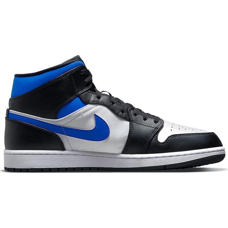 Air Jordan 1 Mid Racer Blue Men Sneakers White Black 554724-140