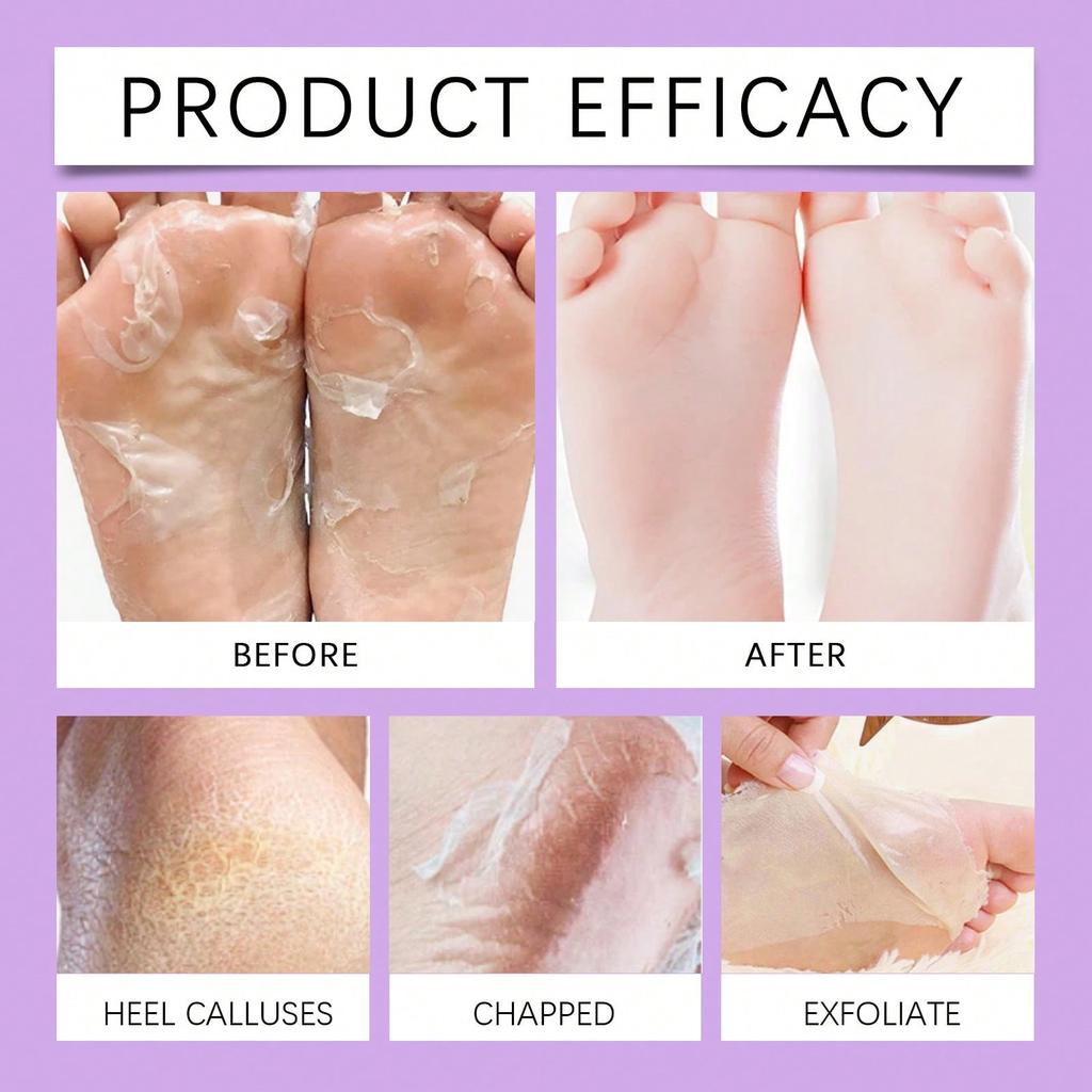 5Pcs Set EXFOLIATING FOOT MASK. PEEL AWAY HARD SKIN AND CALLUSES RESTORE AND SOFTEN CRACKED HEELS MO