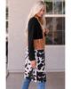 Azura Exchange Cow Patchwork Open Front Cardigan