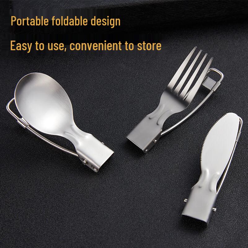 RuHan 316 Stainless Steel Portable Folding Cutlery Set