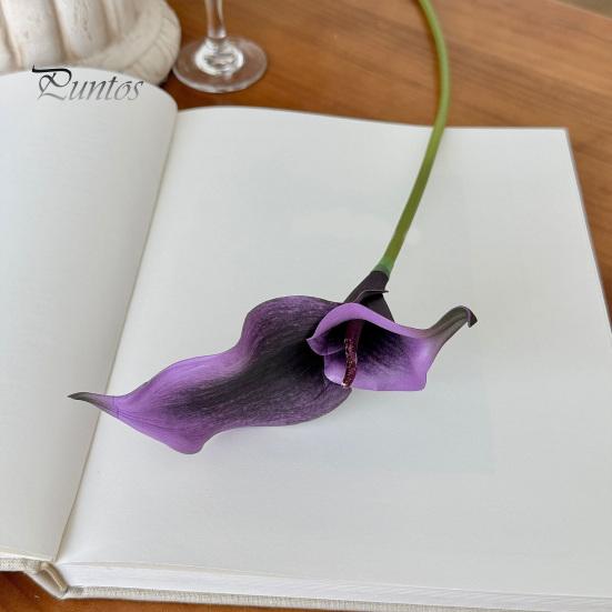 EVA Material Flowers Artificial Calla Lily Flowers, Flexible Branches Realistic Faux Flower, Retro Home Decor Soft Touch Fake Lilies for Wedding