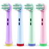 Ofashu Replacement Brushes for Braun Electric Soft and for Plaque Sumizumi Clean Replacement Pack of 4 Oral-B Toothbrushes, Compatible, Kids, Removal,
