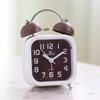 Nordic Style Fashionable and Simple Creativity Metal Ringing Alarm Clock Mute Alarm Clock Student Bedroom Luminous Clock Watch