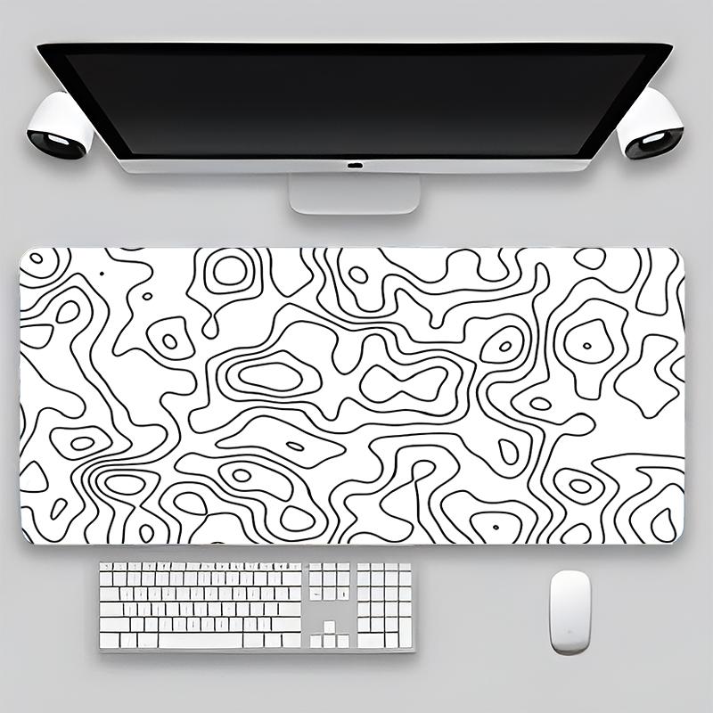 Terrain Map Contours Keyboard Gamer Carpet Rubber Mat Full Gamer Pc Keyboard Mouse Gamer Table Gaming Pc 90x40cm