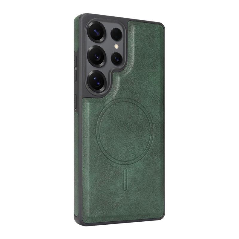 Samsung S25 Wireless Magnetic Leather Case with Card Slots for S24/S23 - High-End Protective Wallet