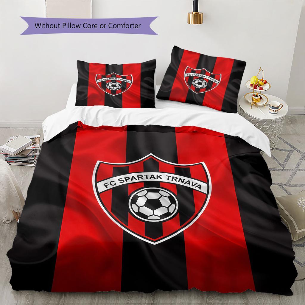FC Spartak Trnava Pattern Bedding,Quilt Set Quilt Cover Pillowcase Home Birthday Gift(1 * duvet cover + 2 * pillowcase, without core)