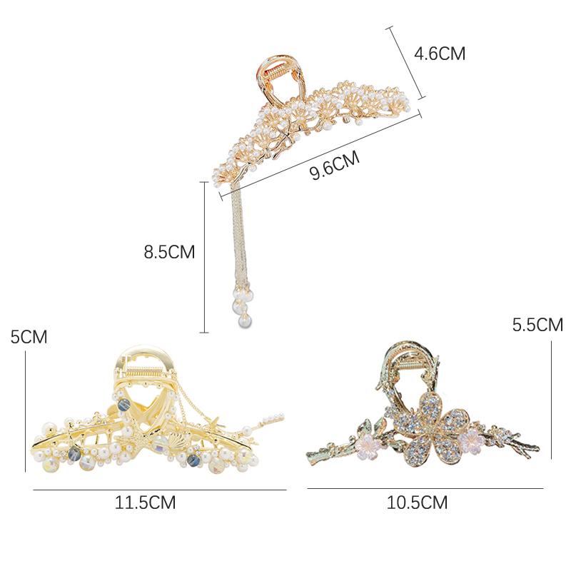 Pearl Tassel Hair Clip Starfish Hairpin Hair Claw  Shark Clip Jewelry