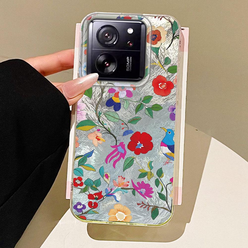 

Корейский чехол для телефона с вихревым узором белой кошки для Xiaomi 13T 14T 11 Lite Poco X5 M6 Pro X6 X7 X3 Pro NFC C75 C71 C65 C61 M5S Xiaomi 11 Lite 5G белый