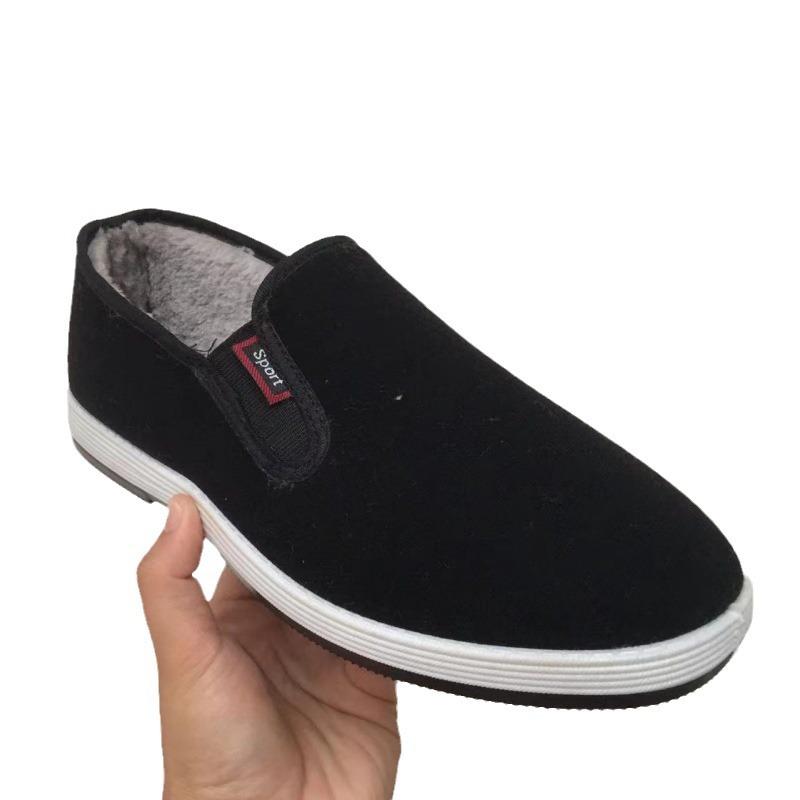 2025 Direct Supply Old Beijing Cloth Shoes Men's Cotton Non-slip, Wear-resistant and Breathable Casual Work Labor Insurance Black Cloth Shoes
