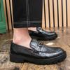 Fashion Men Business Casual Loafers Slip-On Dress Shoes Comfortable Leather Office Shoes Gentlemen Formal Non-Slip Penny Driving Shoes