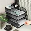 Deli PB261 4-Tier Stackable Metal File Organizer
