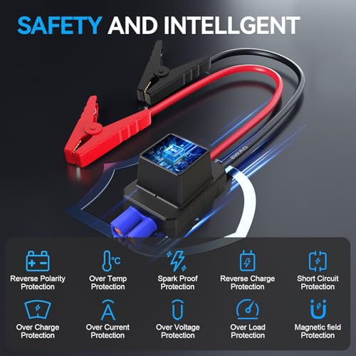 NWISE Jump Starter, 2000A Peak Current, Large Capacity, 12V Car Engine Starter (Compatible with up to 8.0L Gasoline Vehicles and 7L Diesel Vehicl