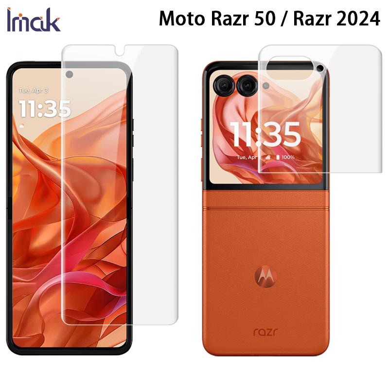 Für Moto Razr 50 / Moto Razr 2024 Glas IMAK Hydrogel Film 4. Generation Hauptbildschirm + Zweiter Bildschirm 1 Set Paket