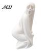 Creepy Ghost Collectible Halloween Figurine, Funny 3D Printed Scream Statue Cute for Desk, Tabletop, Mantel, Shelf, Spooky Home Decor Smooth