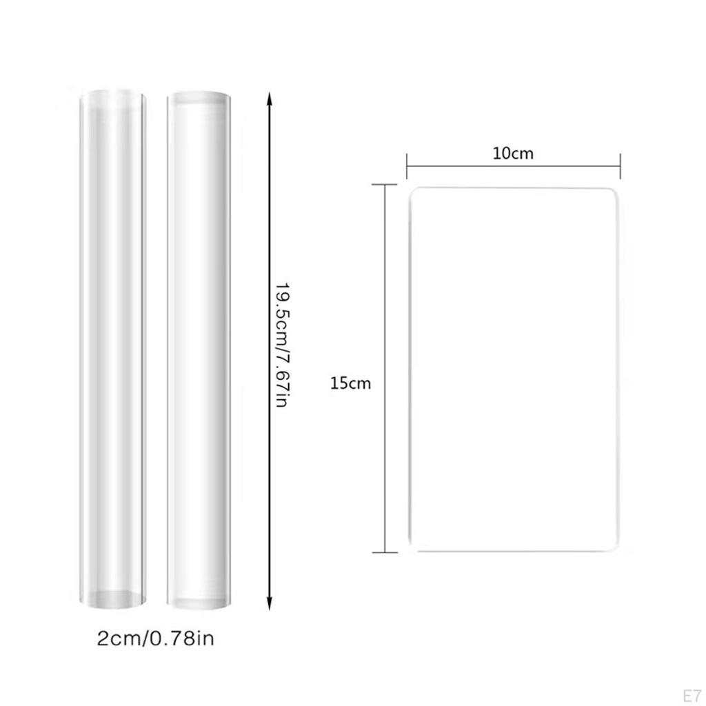 Clay Cutter Tools Acrylic Roller Sheet with Shave, Handmade Rolling Pin for Ceramic
