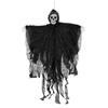 Halloween Hengende Skalle Spøkelse Skummel Grim Reaper Skjelettdekorasjon for Utegård Veranda Spøkelseshus Festdekor