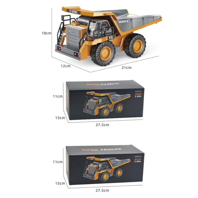 Aliaj Inginerie Vehicul Telecomanda Excavator Buldozer Basculantă Jucării electrice pentru băieți
