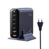 6-Port Desktop Charger Head 4xUSB C & 2xUSB A Port Travel Charging Adapter Base for Phones Laptops Quick Charging