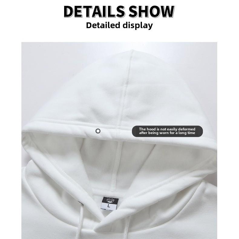 GMXIA men Spring and winter youth plus fleece thickened men's fleece hoodie hoodie wear jacket men's pullover coat