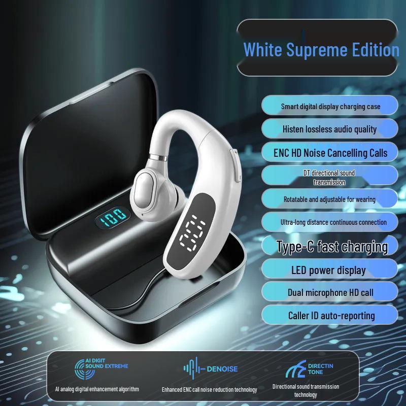 V13 Wireless Bluetooth Earbuds: In-ear, Noise Cancelling, Long Battery Life, Ideal for Sports and Driving.