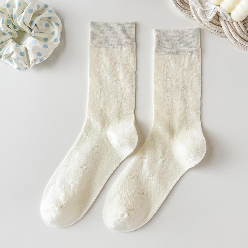 

Женские летние тонкие носки-гольфы белого цвета в балетном стиле с бантиком, ажурные 1 pair