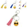 Cute Humorous Emoji Time Gem Keychain Ornament Creative Personalized Tassel Decor
