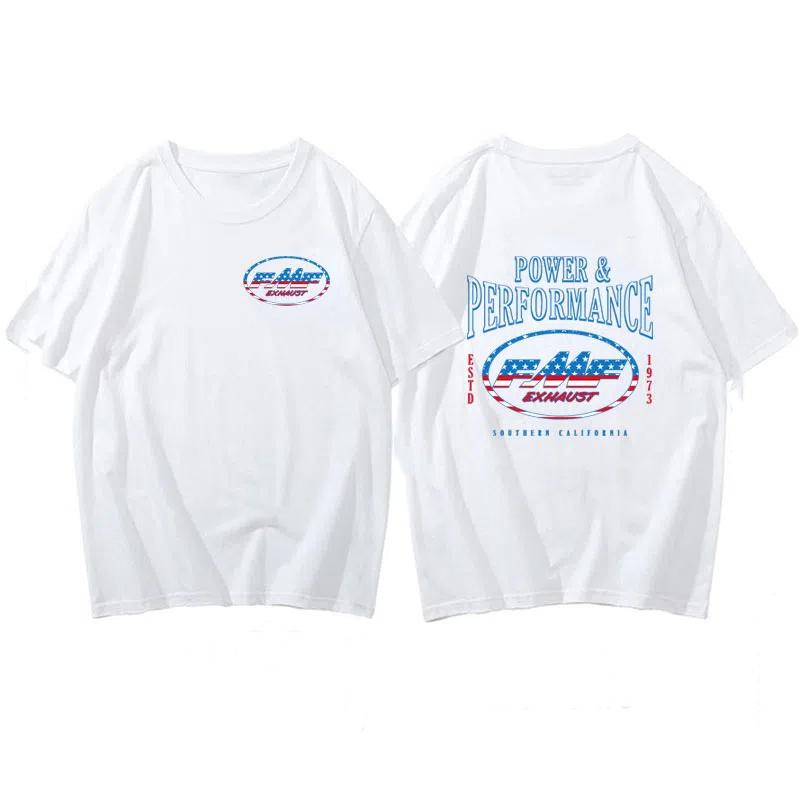 

Summer s best-selling racing exhaust Harajuku T-shirts, 100% pure cotton fashionable clothing, short-sleeved cool tops 4XL