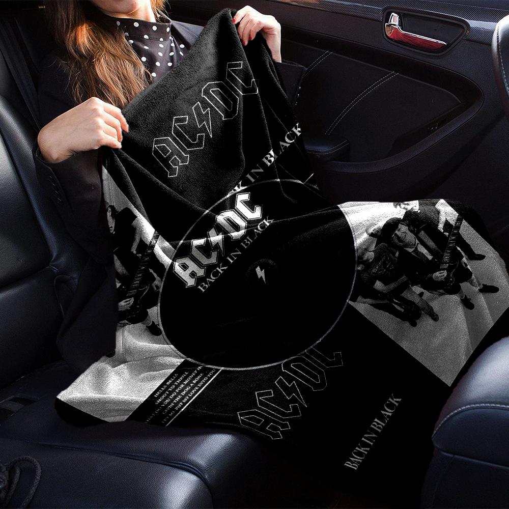 Acdc Back Black Blanket Soft Throw Blanket For Home Bedroom Bed Sofa Travel Office Solid Christmas Blanket