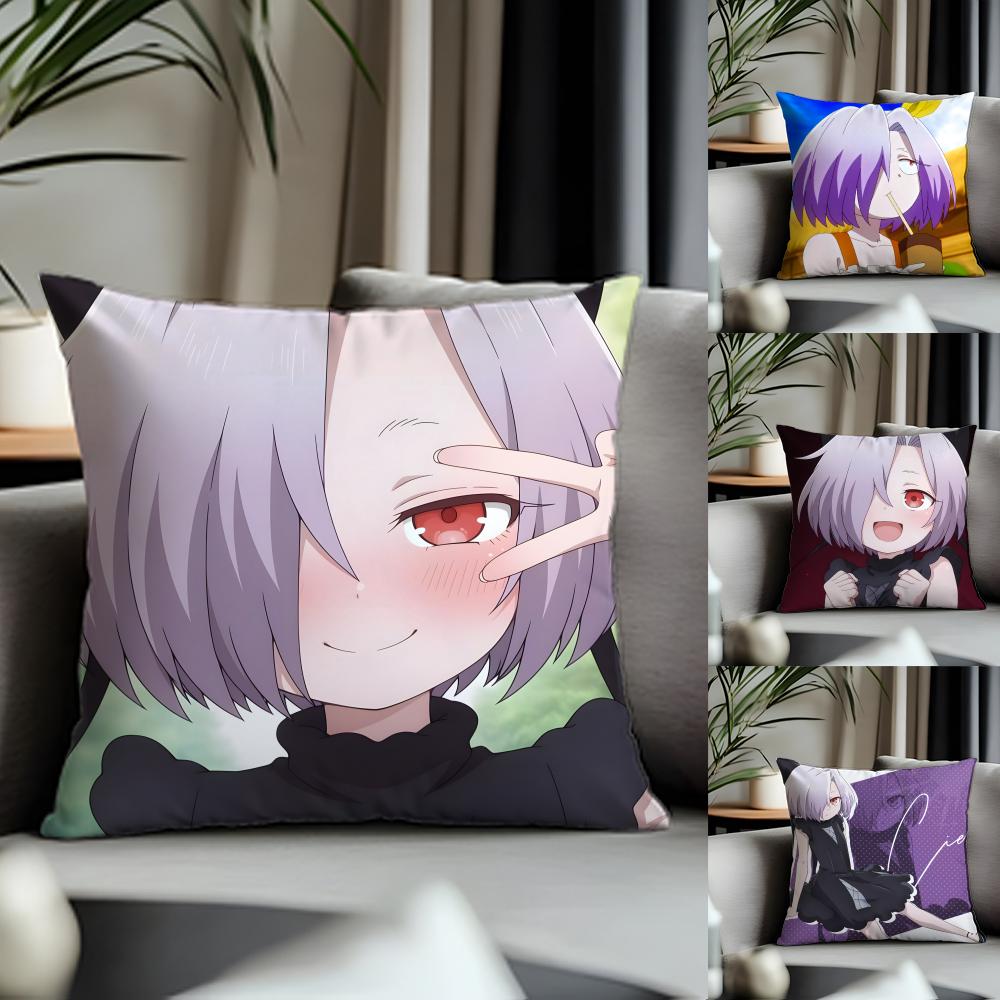 Viral TThe Shy Hero and the Assassin CushionCover Antidustmite Pillowcase Invisible Zipper Silky Short Plush Sofa CushionCover
