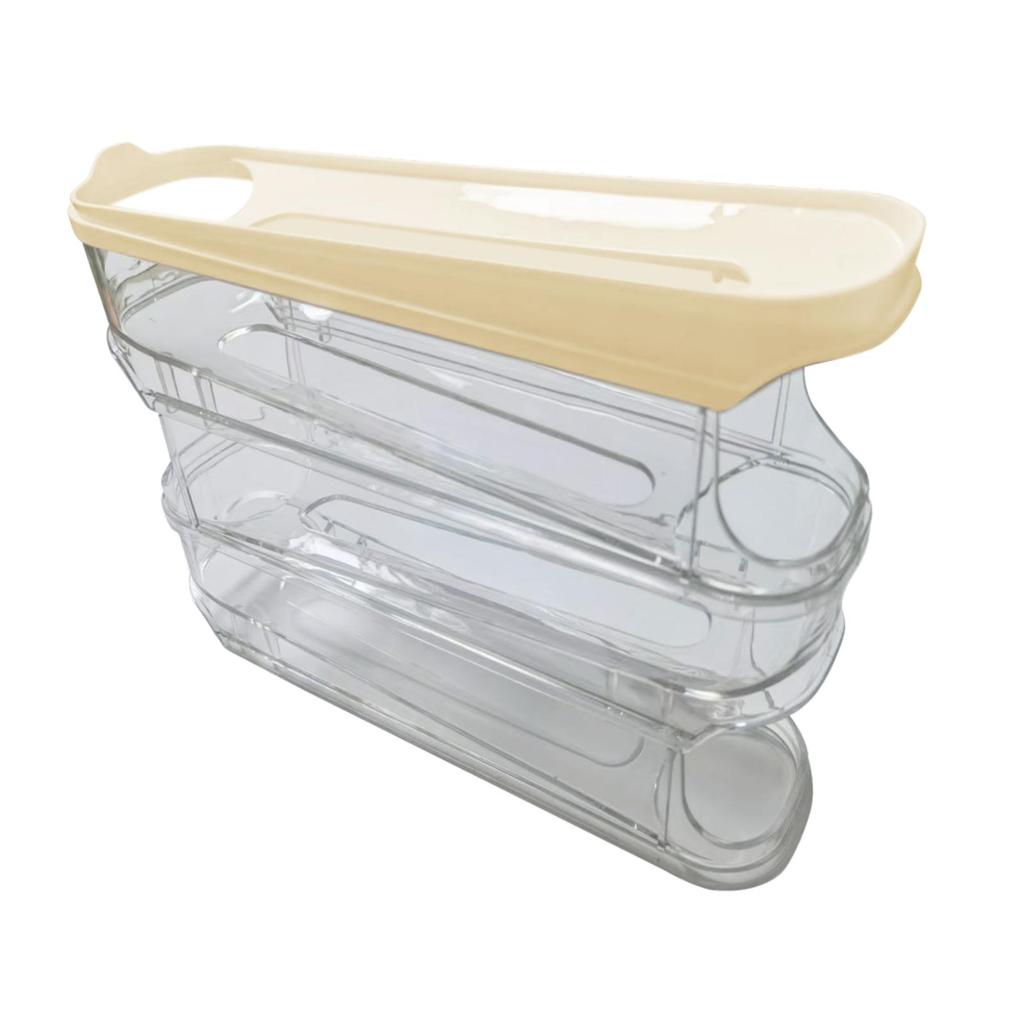 Slide Type Egg Carton Double Automatic Egg Roller Refrigerator Side Door Egg Storage Kitchen Countertop Egg Holder