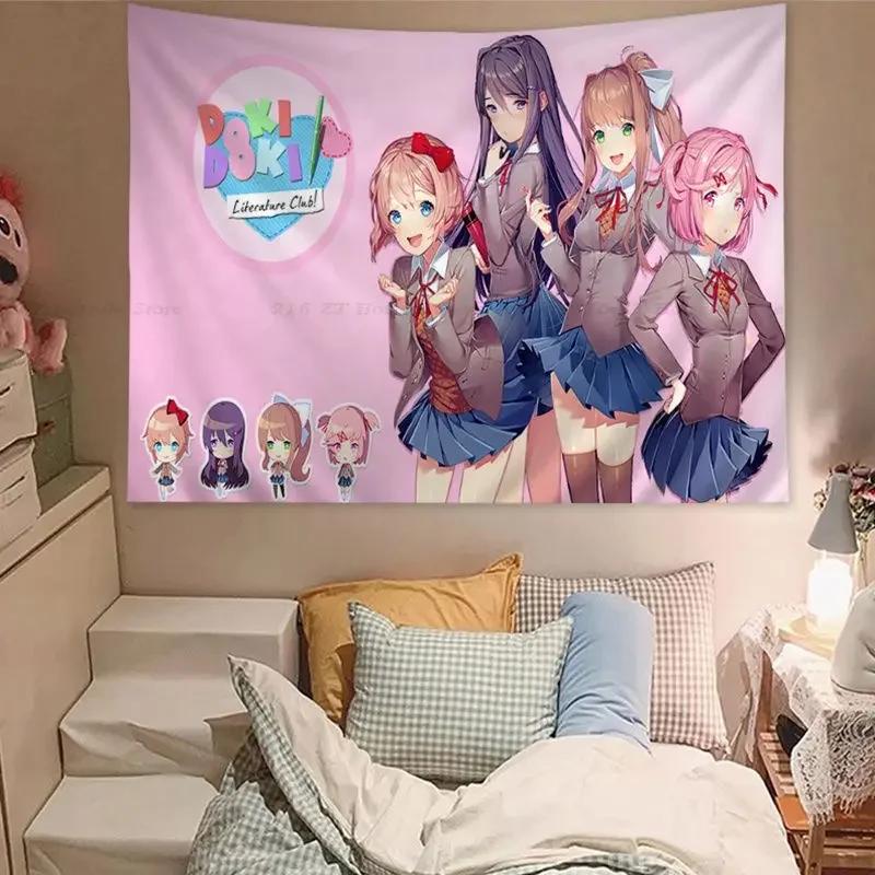 DDLC Doki Literature Wall Tapestry Home Decoration hippie bohemian decoration divination Cheap Hippie Wall Hanging