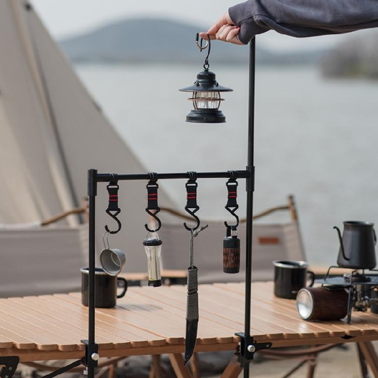 Multi-function Camping Cookware Stand Hanging Organizer with Hooks for Camping