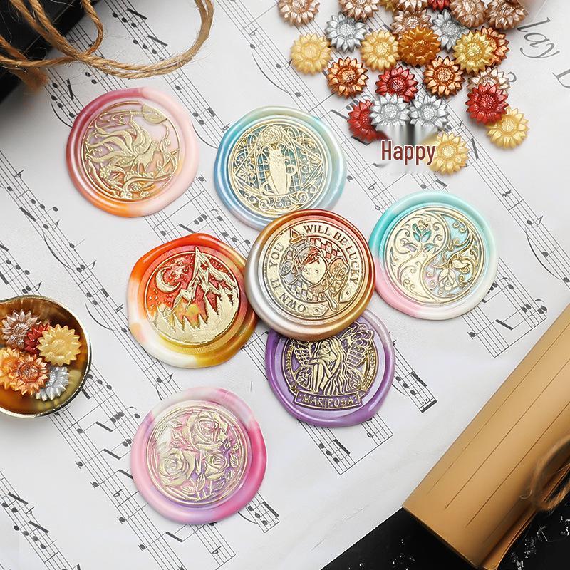 Huidisi Pearlescent Sunflower Mixed Color Sealing Wax Granules for Stamps