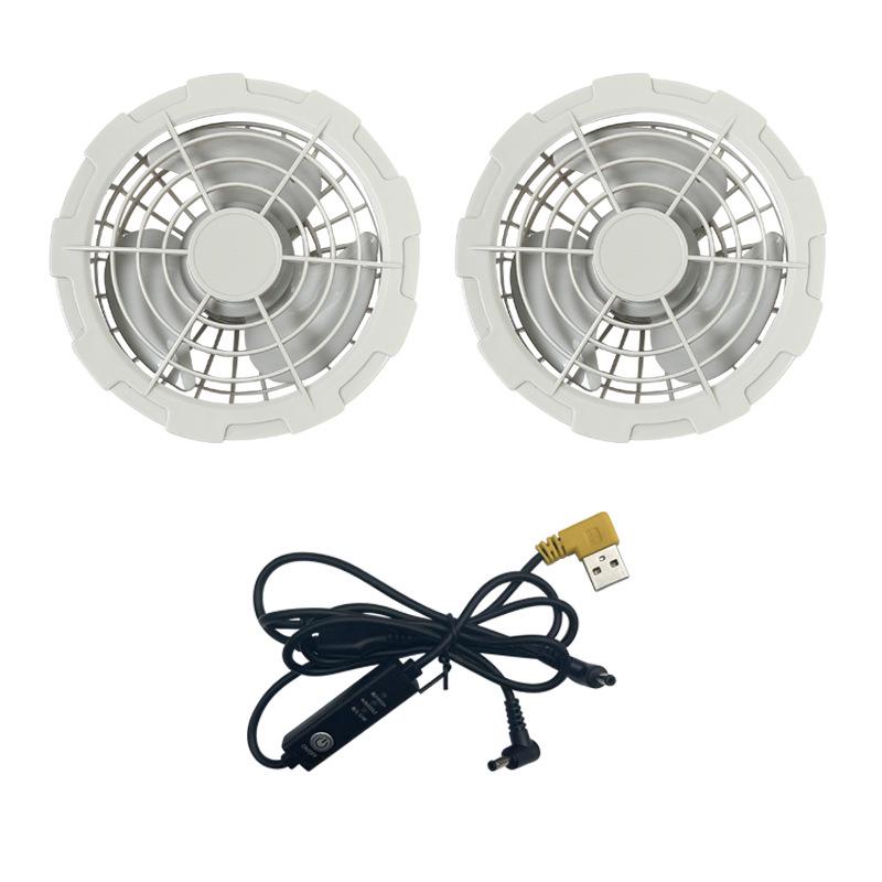 5V USB Three-Speed Cooling Fan for Clothing Accessories (Supports 7.4V and 12V DC Line)