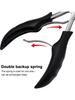 Ingrown Toenail Tool Kit 2pcs/set Stainless Steel and ABS Black Blue Red Optional 13.6*8cm*2cm 65.5g with Nail Groove Pliers Nail Remover for Ingrown