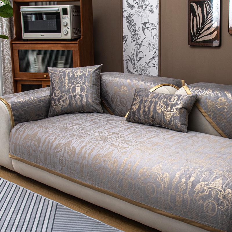 2025 Dutch Velvet Gilding Technology Sofa Cover Four Season Sofa Towel Sofa Cushion Anti Slip Light Luxury Leather Couch Blanket