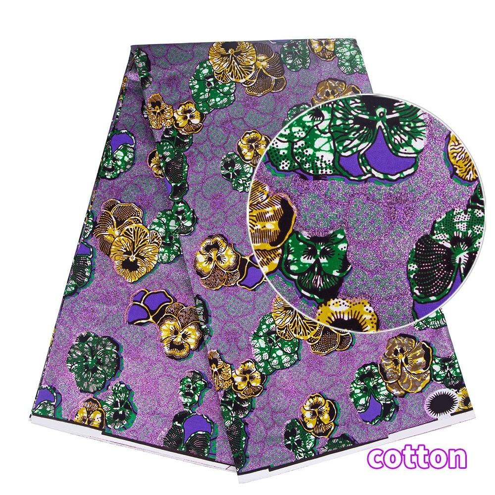 1 Yard Cotton Wax Print Fabric Patchwork Textile For Dresses, Headwraps & Fashion Garments 24fs1570