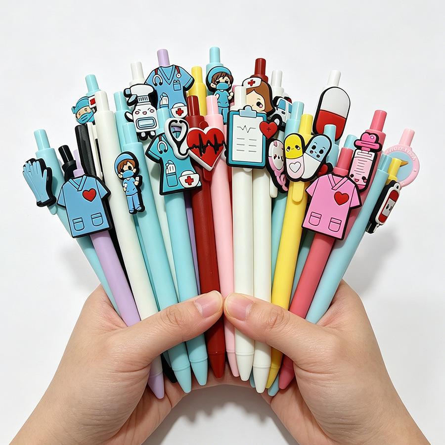 Medical & Nursing Series Sticker Pen - Soft PVC Rubber for Students