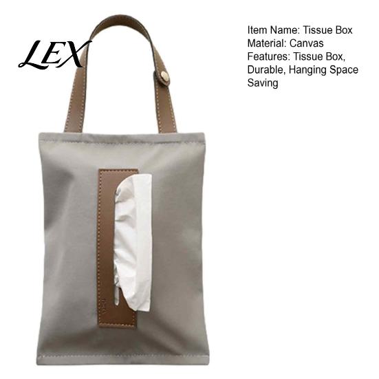 Portable Tissue Storage for Bedroom Hanging Canvas Box, Durable Wall Mounted Paper Towel Foldable Fabric Napkin Holder Dispenser, Easy Refill