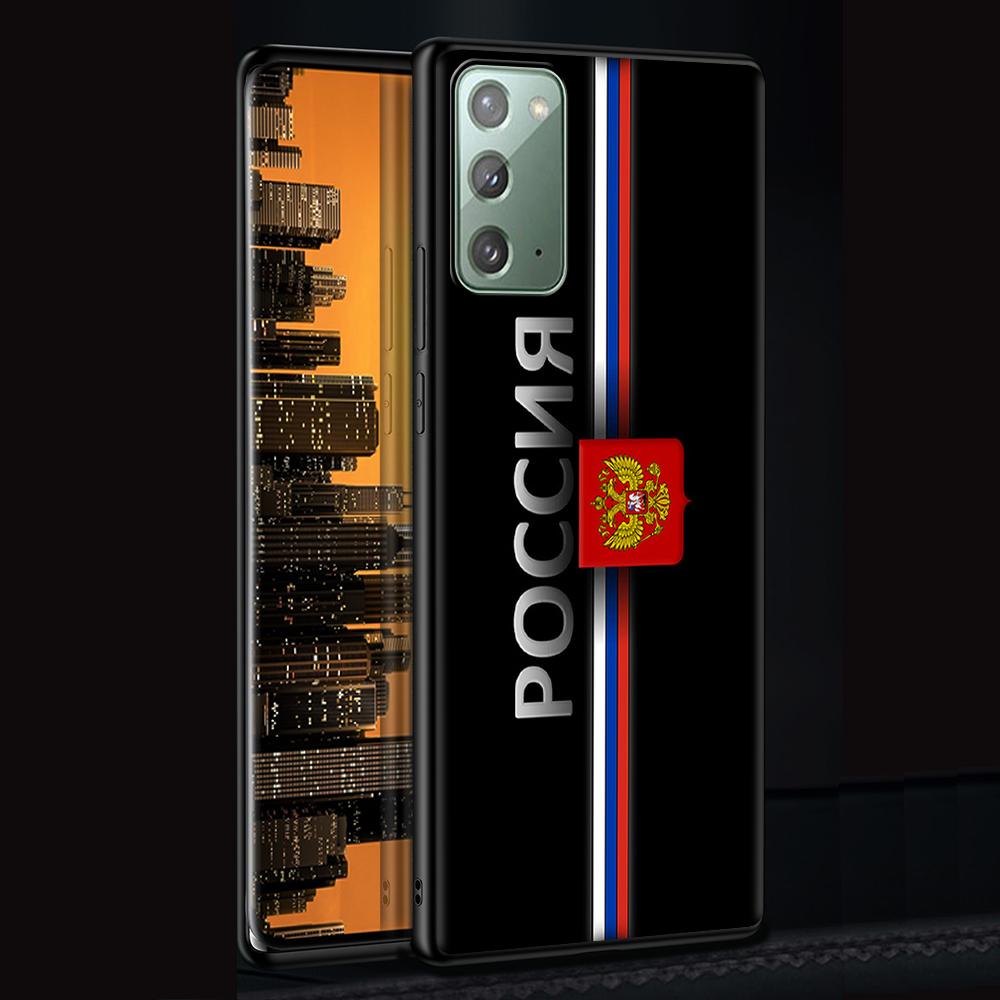 Russia Coat Of Arms Eagle Flag Case for Samsung Galaxy Note 20 Ultra 10 Lite 9 8 A12 A52 A51 S20 FE A50 Black Soft Phone Coque