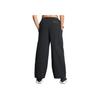 Under Armour Unstoppable Solid Loose Fit Button Design Soft Straight Leg Casual Pants Women Bottoms Black 1388856-001