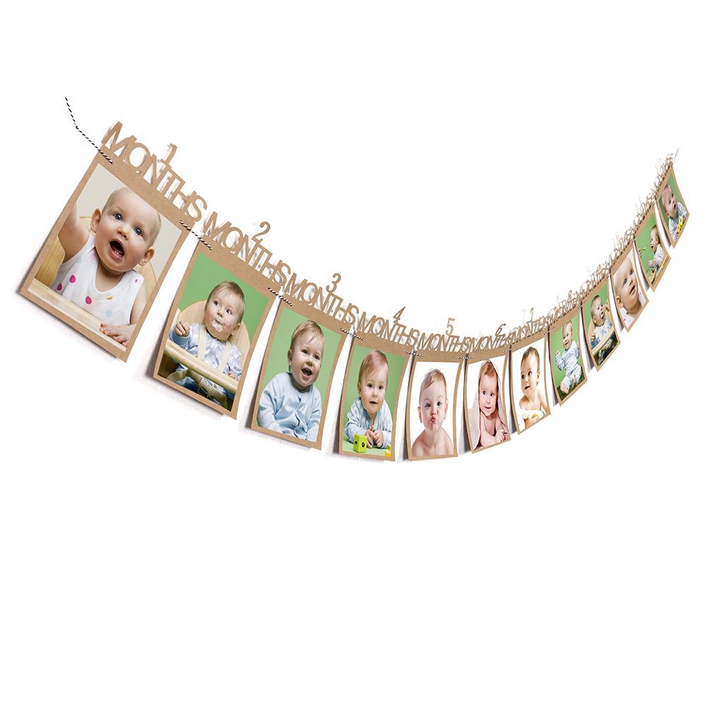 Baby's 1st Birthday Photo Banner - 12 Months Decoration