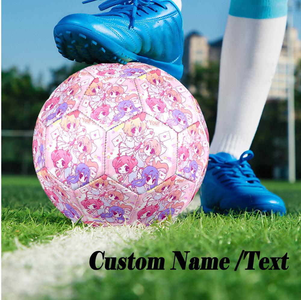 Custom Text Size 5 Soccer Ball, Standard Match Football For OutdoorDoki Doki Literature Club