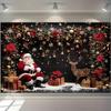 Weihnachtsdekoration Hintergrundtuch Weihnachtsmann und Rentier Geschenk Hängetuch Wohnzimmer Wand Zimmer Dekoration